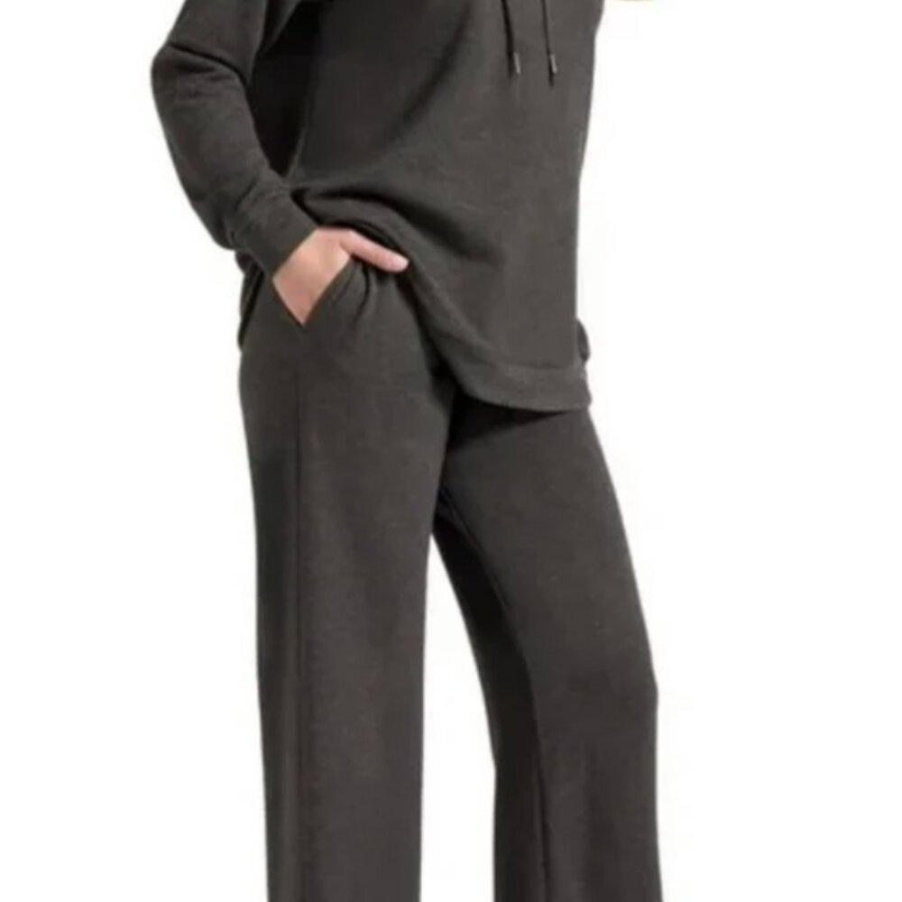 Charcoal Women's Hoodie Lounge Set with Pockets
